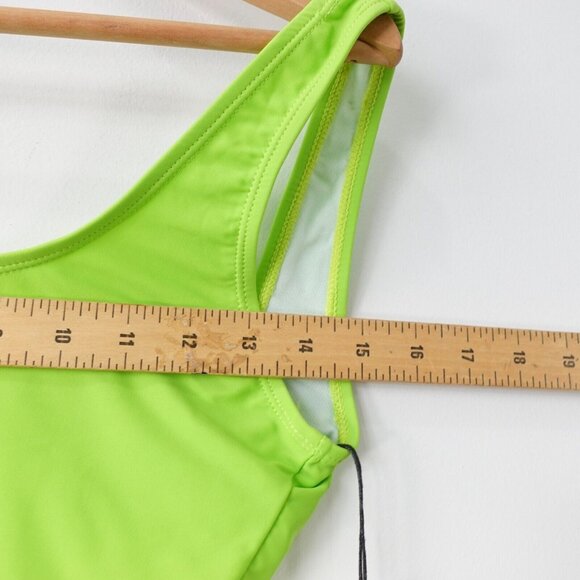 ONIA Swimsuit Medium Lime Green One Piece High Cut Backless Bathing Beach Kelly - Picture 5 of 10